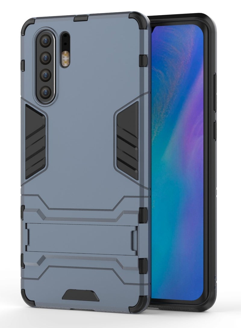 جراب حمايه مقاوم للصدمات مع مسند في الظهر متوافق مع P30 Pro ( ازرق ) - Image 1