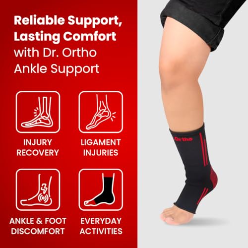 Dr. Ortho Dr.Ortho Ankle Support For Pain Relief|Ankle Brace For Men & Women| Ankle Binder For Men Foot Support - (Black, Small) - Image 4