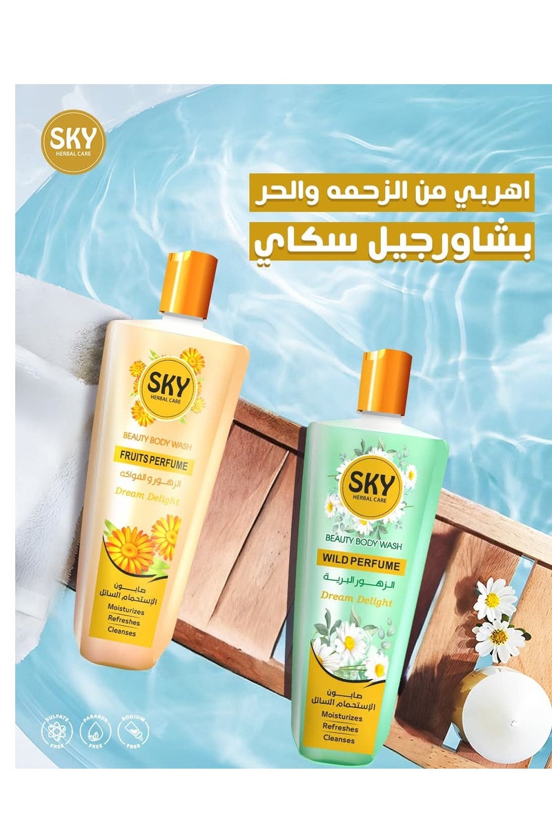 سكاي جل استحمام 1 لتر برائحة الورد - Image 4