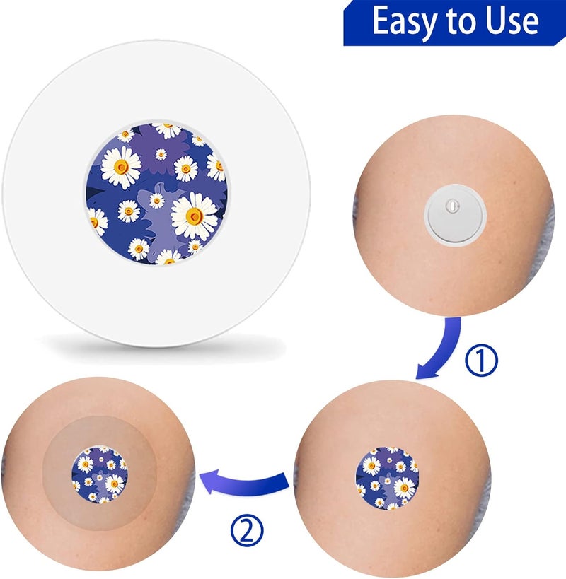 HONYOU 40Pack Libre 3 Plus Sensor Covers Waterproof Freestyle Sensor Stickers Sets Adhesive Patches CGM Tape Hypoallergenic LatexFree 14 Days Long Stay - Image 2