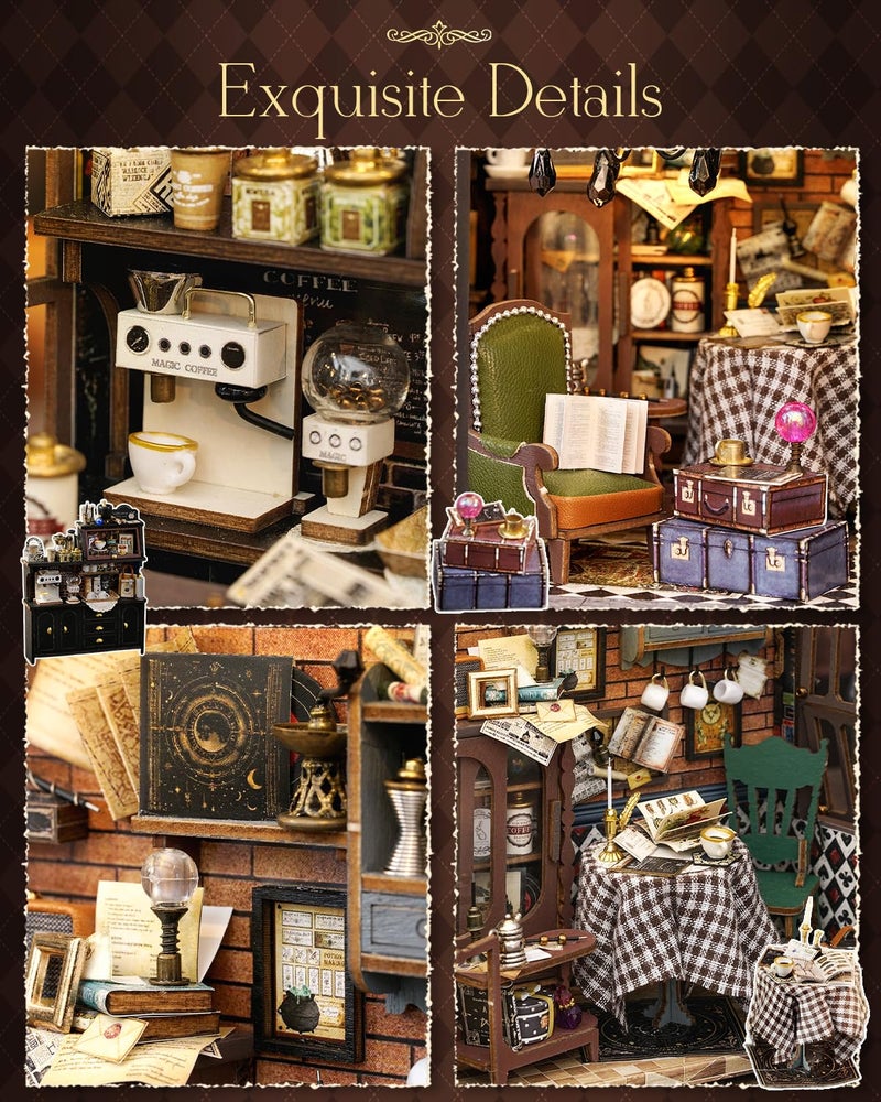 CUTEBEE Dollhouse Miniature with Furniture, DIY Wooden Dollhouse Kit Plus Dust Proof, Creative Room Idea - Image 4