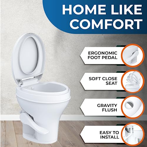 SEAFLO Residential Height RV Toilet - Image 3
