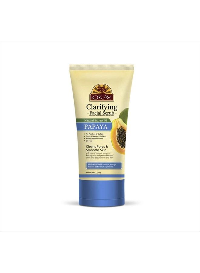 OKAY PAPAYA Facial Scrub 6oz / 170gr - Image 1