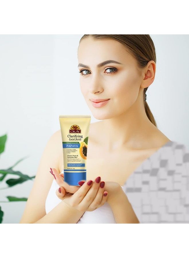 OKAY PAPAYA Facial Scrub 6oz / 170gr - Image 5