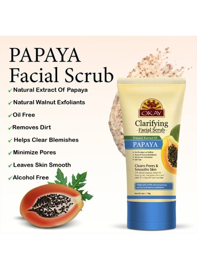 OKAY PAPAYA Facial Scrub 6oz / 170gr - Image 4