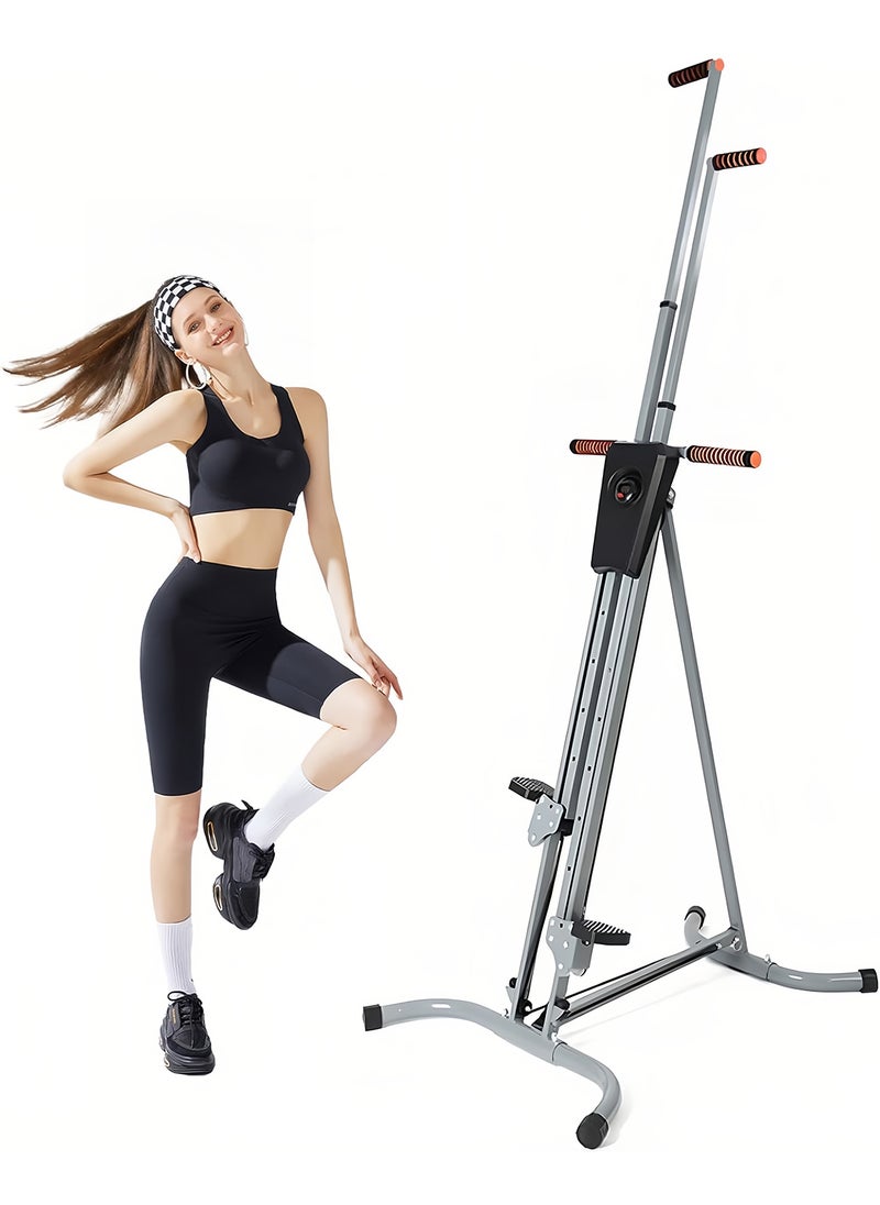 ETG Folding Adjustable Step Machine Vertical Climber Exercise Fitness Equipment for Home Gym Cardio Climbing System - Image 1