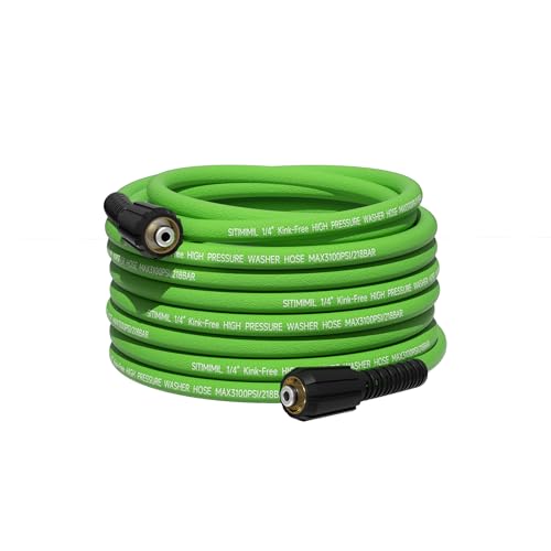 SITIMIMIL 14 Pressure Washer Hose 25 FT 3100 PSI Kink Resistant Super Flexible Power Washer Hose for Pressure Washer Universal Extension Hoses Replacement for Gas Electric Compatible with M22 14mm - Image 1