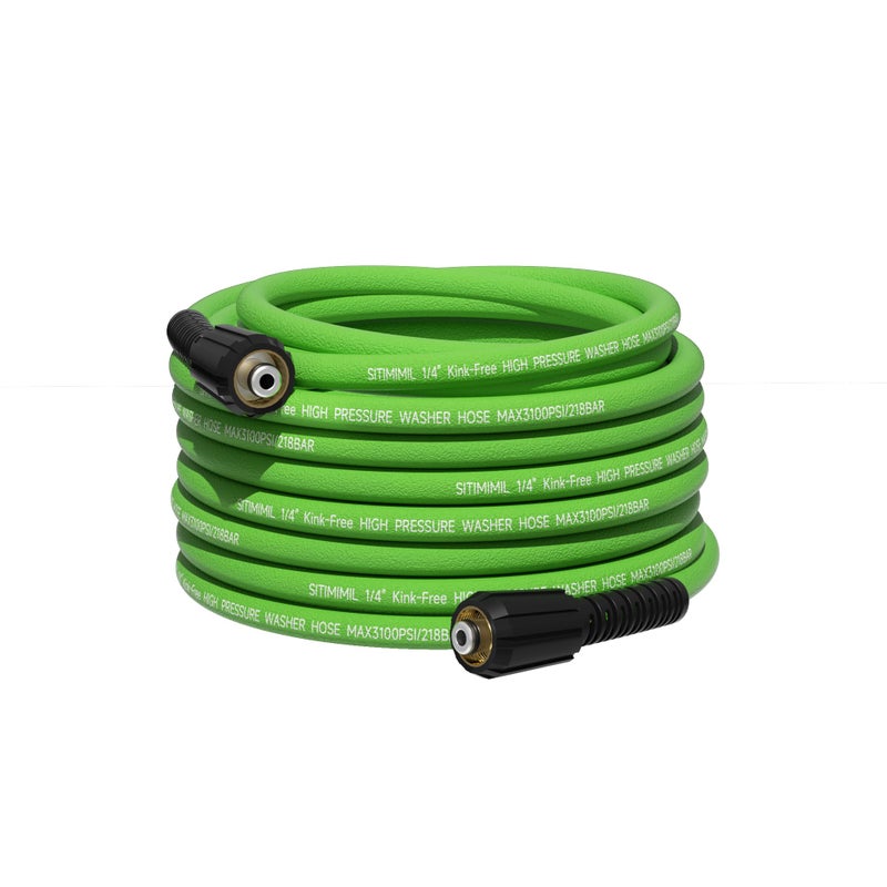 SITIMIMIL 14 Pressure Washer Hose 25 FT 3100 PSI Kink Resistant Super Flexible Power Washer Hose for Pressure Washer Universal Extension Hoses Replacement for Gas Electric Compatible with M22 14mm - Image 2