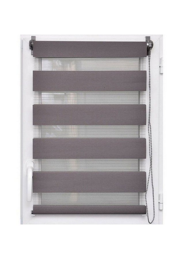 LUANCE Zebra Day-Night Roller Blinds Dark Grey 120 x 180 cm 3502120180938 - Image 1