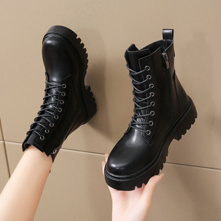 Martin Boots Women Breathable Tooling Boots Small Thin Single Boots Ins Trendy - Image 1