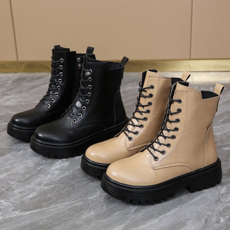 Martin Boots Women Breathable Tooling Boots Small Thin Single Boots Ins Trendy - Image 5