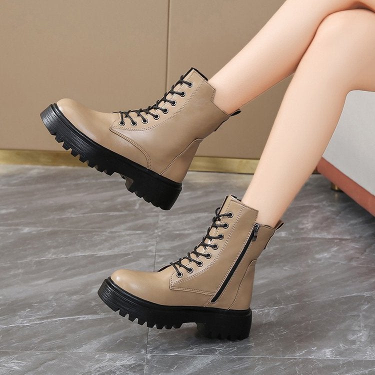 Martin Boots Women Breathable Tooling Boots Small Thin Single Boots Ins Trendy - Image 2