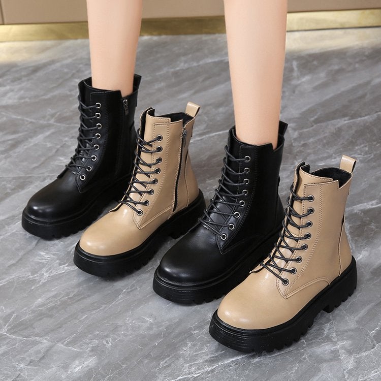 Martin Boots Women Breathable Tooling Boots Small Thin Single Boots Ins Trendy - Image 4