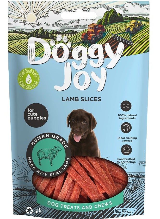 فرح هزلي دوجي جوي شرائح لحم ضأن للكلاب 90 جرام