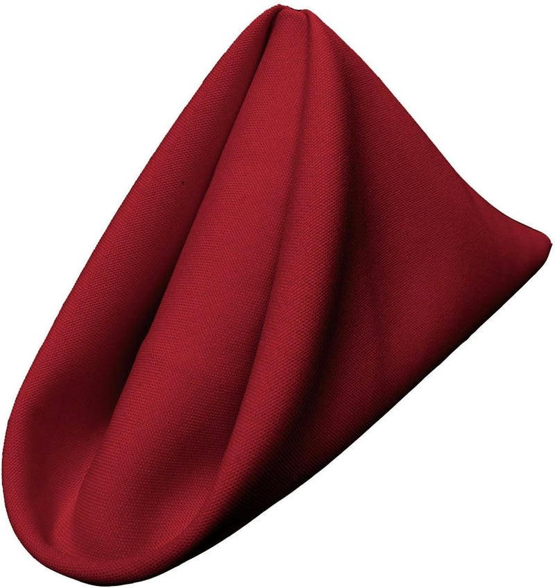 LA Linen 4Pack Poly Blend Napkins  Soft Washable Stain  Wrinkle Resistant  Dinner  Party Napkins  18x18  Cranberry - Image 2