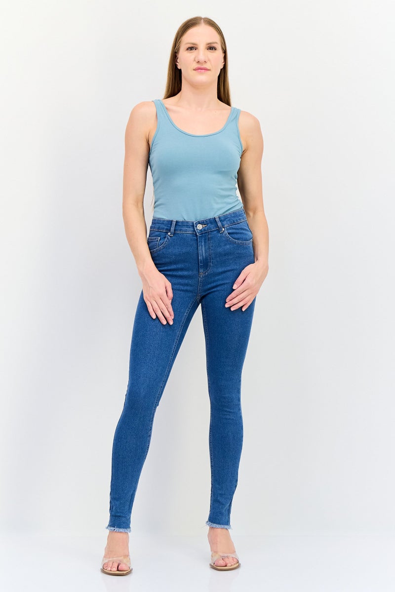 ONLY Jdy By Only Women Skinny Fit Washed Stretchable Jeans, Blue - Image 2