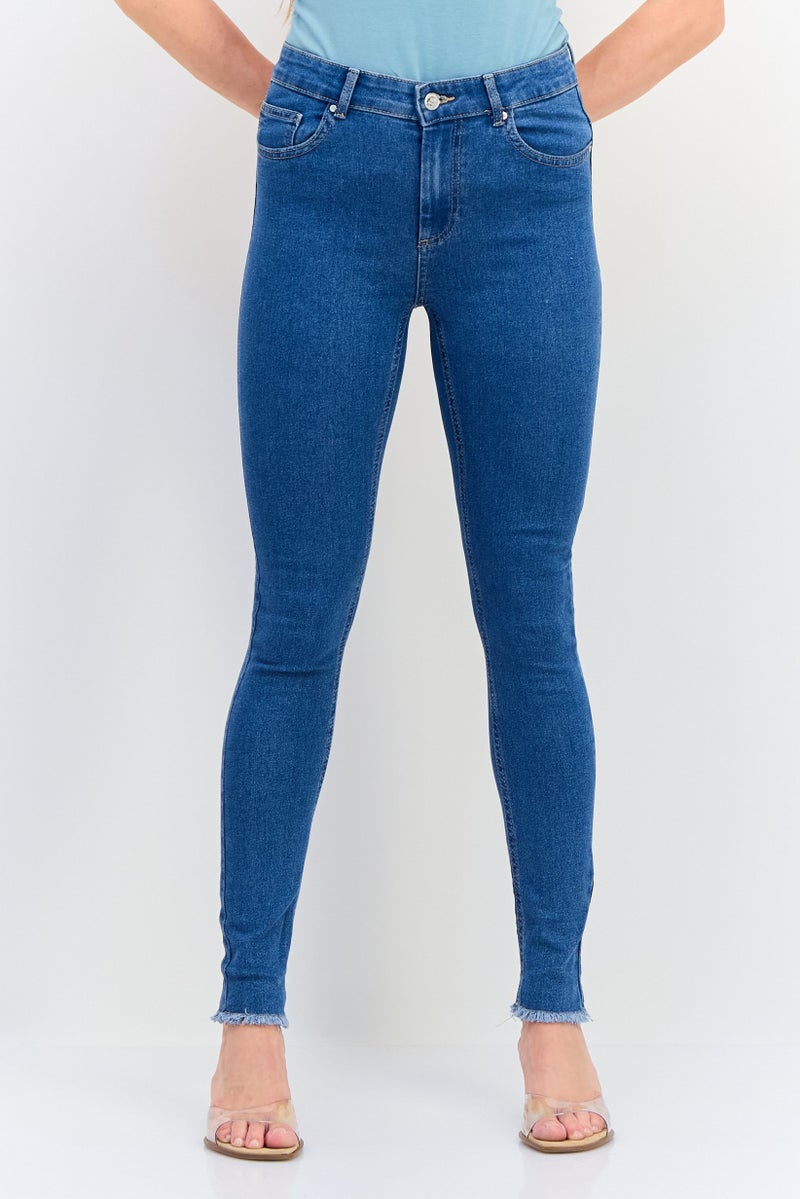 ONLY Jdy By Only Women Skinny Fit Washed Stretchable Jeans, Blue - Image 1