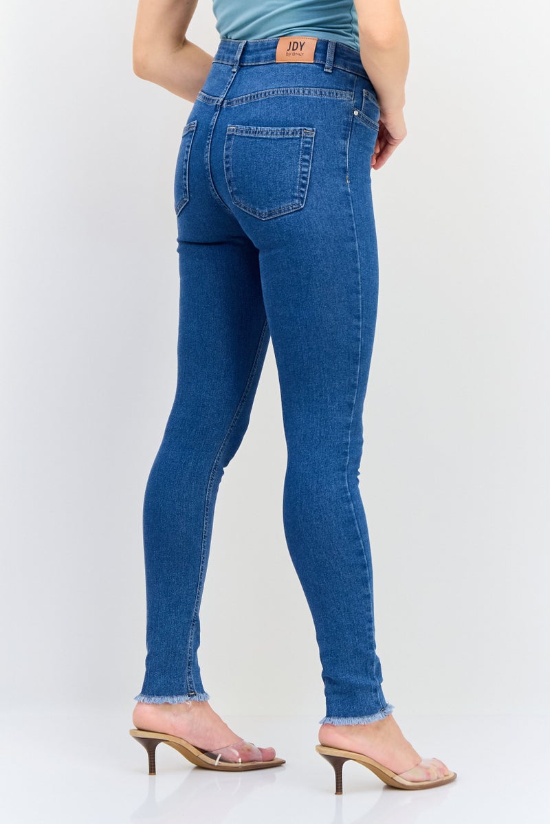 ONLY Jdy By Only Women Skinny Fit Washed Stretchable Jeans, Blue - Image 3