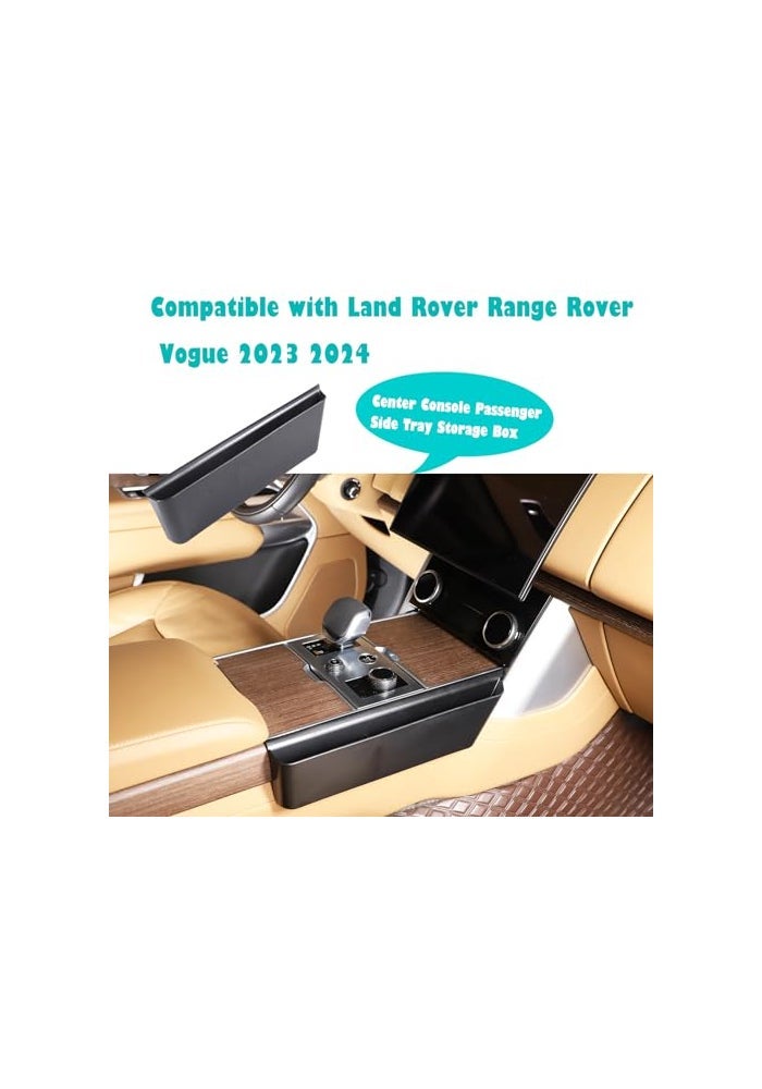 Heutamo Gear Shift Organizer Tray Compatible with Land Rover Range Rover Vogue Accessories 2023 2024 2025 2026Center Console Shifter Side Tray Storage Box Interior Accessories Passenger Side - Image 3