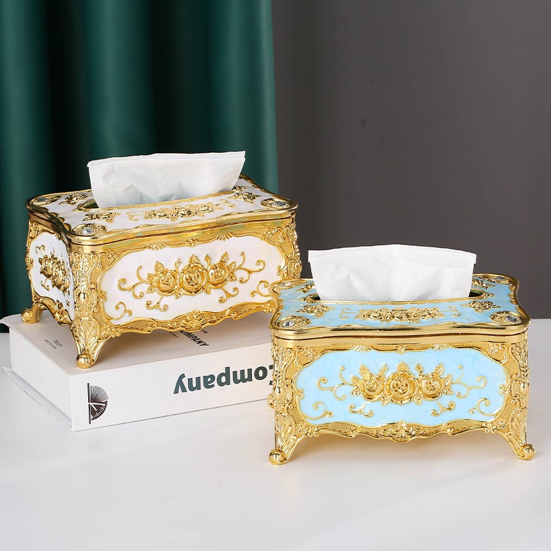 Light Luxury Tissue Box Household Living Room Coffee Table Tissue Box High-End Creative Net Red Toilet Toilet Hand Towel Holder - Image 3