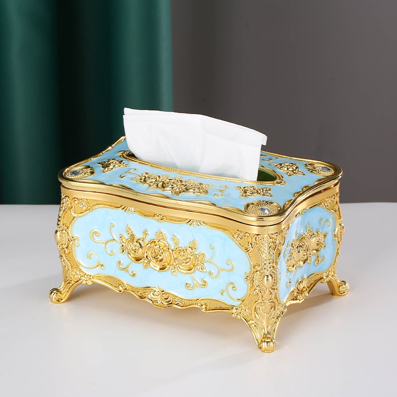 Light Luxury Tissue Box Household Living Room Coffee Table Tissue Box High-End Creative Net Red Toilet Toilet Hand Towel Holder - Image 2