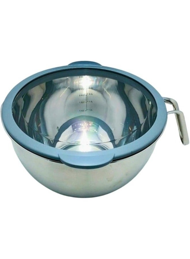 هابي هوم وعاء خلط من الستانلس ستيل  بغطاء اكليريك سعه 3.5لتر - Image 3