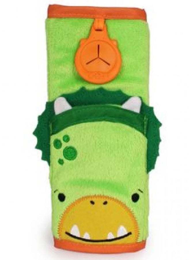Trunki SnooziHedz Dudley Dino Green Seat Belt Pad for Children, Comfortable Seatbelt Cushion Cover for Cars, Prams and Travel - Image 3