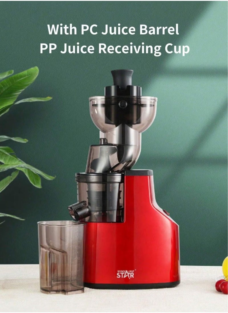 Generic - 3-in-1 Cold Press Juicer Machine, Stainless Steel Multi-Function Slow Juice Extractor for Fruits & Vegetables, Orange Juice Maker for Home, Office, Cafe, Restaurant - Image 1