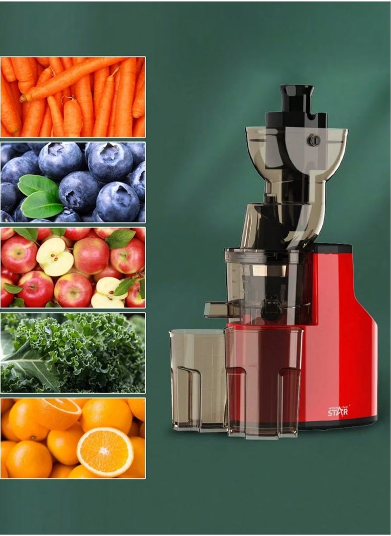 Generic - 3-in-1 Cold Press Juicer Machine, Stainless Steel Multi-Function Slow Juice Extractor for Fruits & Vegetables, Orange Juice Maker for Home, Office, Cafe, Restaurant - Image 1
