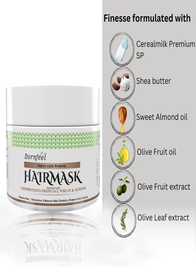 Bornfeel Pro Anti Hair Fall Conditioning Hair Mask With Protein, Reduce Frizzy Hair, Improve Hair Elasticity and Restore Scalp Health - 200 gm - Image 2