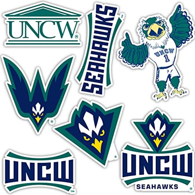 Desert Cactus University of North Carolina Wilmington Sticker UNCW Seahawks Vinyl Decals Laptop Water Bottle Car Scrapbook Sheet T2 (Type 2) - Image 1