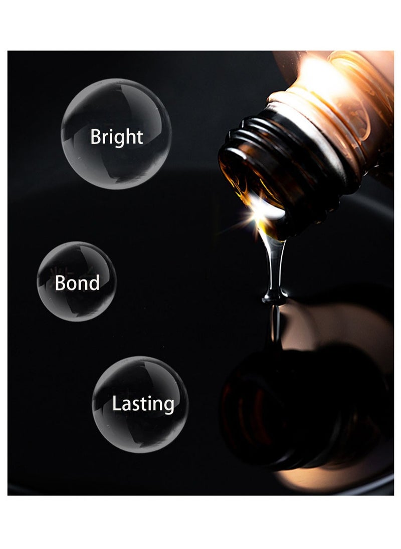 Miss Gooey - Nail Polish Top Coat Clear High Gloss Shiny Long Lasting Stain Resistant Vegan No Chips Ahead,UV/LED Gel, Nature Ultra Strong & Longwear Fast Drying Professional For Home DIY And Nail Salon 15ml - Image 1