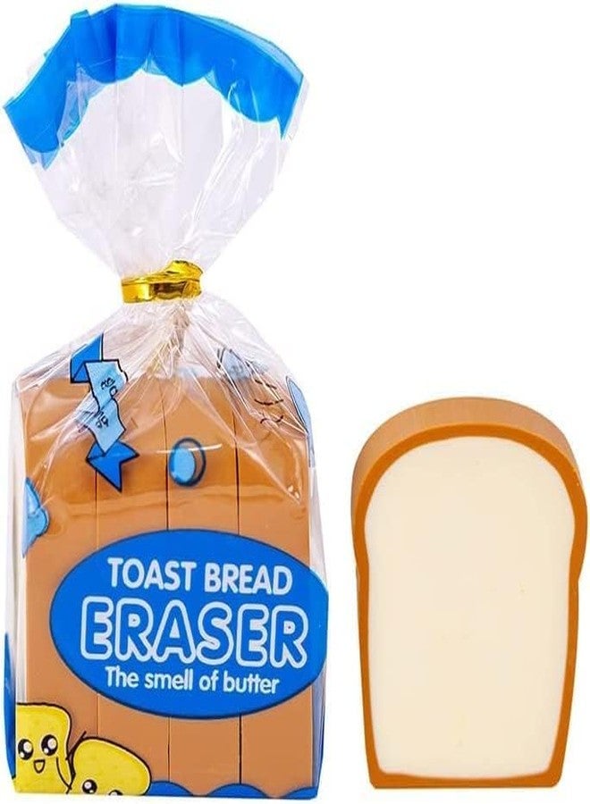 Jowxsx Kawaii Toast Bread Eraser, Cute Pencil Eraser Stationery 3D Bread Eraser Cartoon Pencil Eraser Sketching Tools Drafting Supply for Kid Painters Artists Gift - Image 1