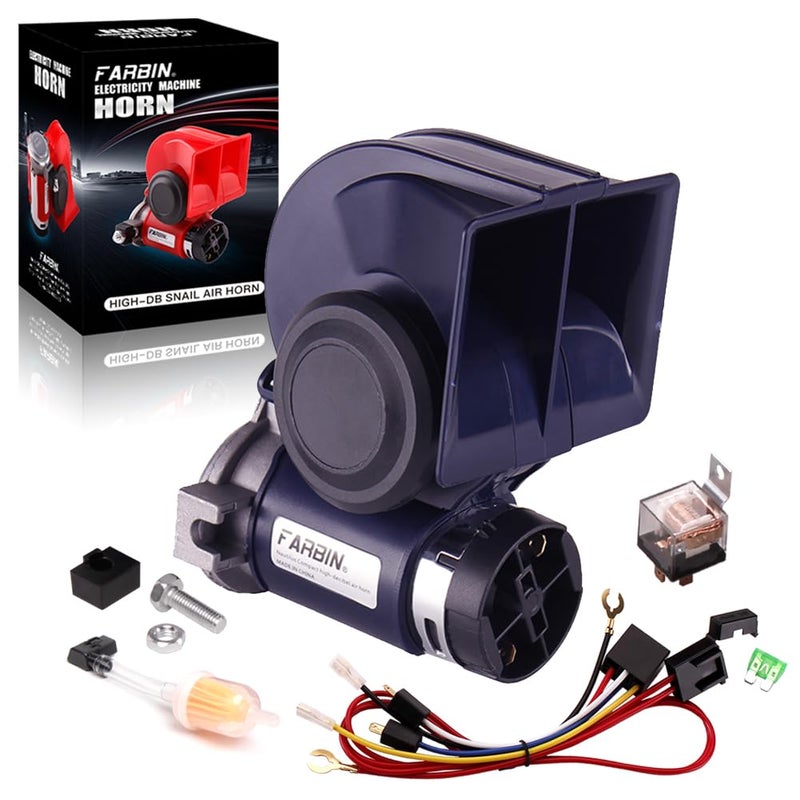 FARBIN Air Horn for TruckCarmotorcycleCar Horn Kit with Relay Wire Harness for Jeeps Boat Golf Cart