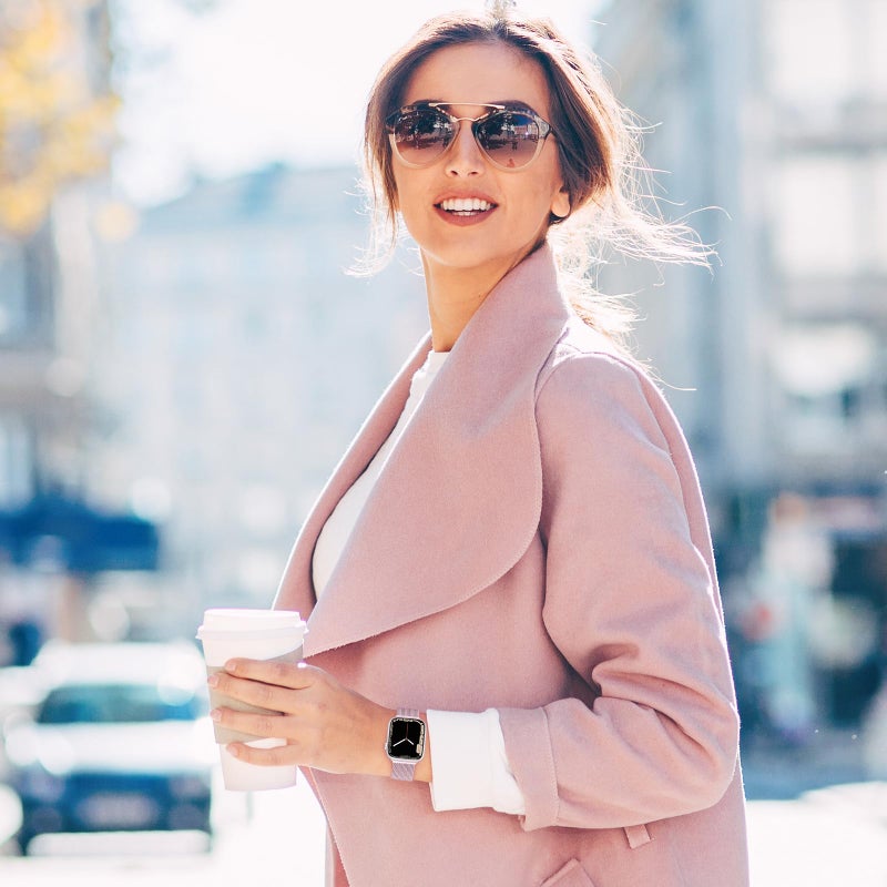 MARGE PLUS Compatible with Apple Watch Band 38mm 40mm 41mm 42mm 44mm 45mm 46mm 49mm Women Men, Stainless Steel Mesh Loop Magnetic Clasp Replacement for iWatch Series 11 10 9 8 7 6 5 4 SE3 SE2 Ultra 3 - Image 4