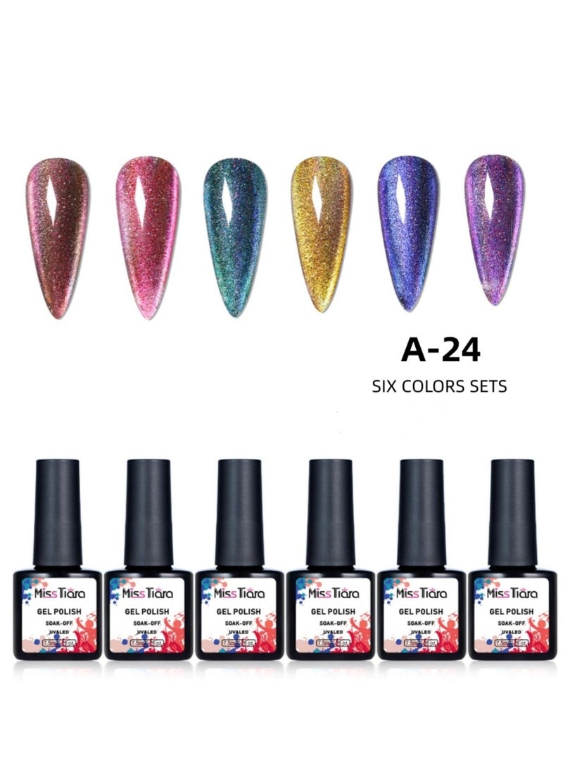 MissTiara طلاء أظافر جل بـ 6 ألوان بالأشعة فوق البنفسجية وLED A24 - Image 2