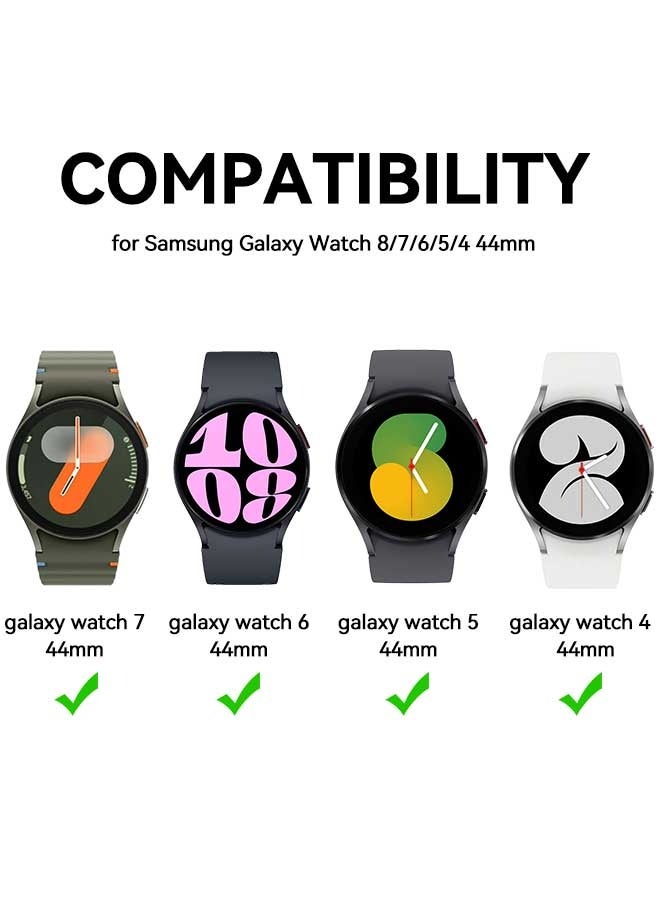 بشكل مختصر [3 قطع] حامي شاشة لساعات سامسونج جالاكسي ووتش 7/6/5/4 (44 ملم)، فيلم زجاج مقوى عالي الصلابة 9H لساعة سامسونج جالاكسي ووتش - Image 2