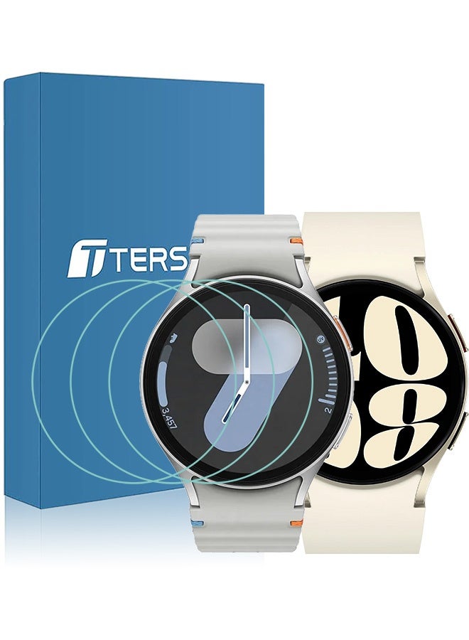بشكل مختصر [3 قطع] حامي شاشة لساعات سامسونج جالاكسي ووتش 7/6/5/4 (44 ملم)، فيلم زجاج مقوى عالي الصلابة 9H لساعة سامسونج جالاكسي ووتش - Image 1
