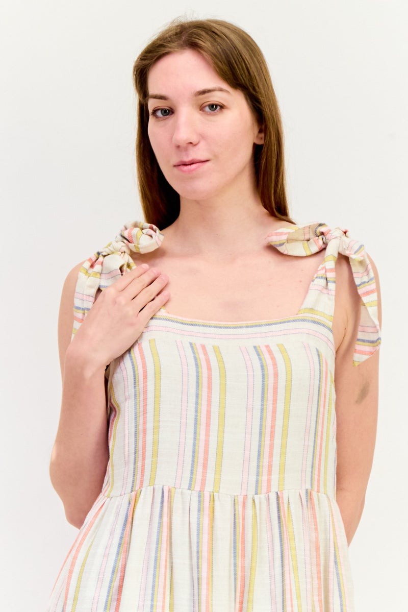 SALSA Women Stripe Midi Dress, Multicolor - Image 4