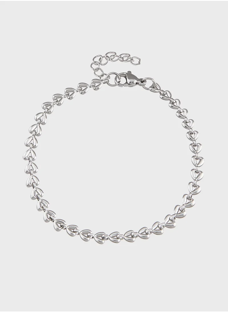 Staurtz Linked Heart Bracelet