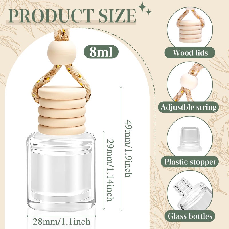 AROIC Hanging Car Air Freshener, 6 Pack Vanilla Cream Long Lasting & Refillable Air Freshener, Natural Plant Essential Oil Fragrance Aromatherapy Diffuser, Car Accessories Interior Set for Women & Men - Image 5