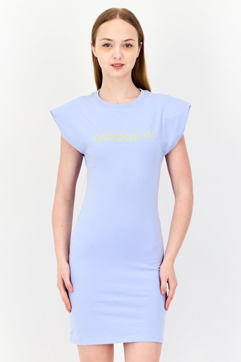 adidas Originals Women Sportswear Fit Short Sleeves Outdoor Dress, Lavender - Image 1