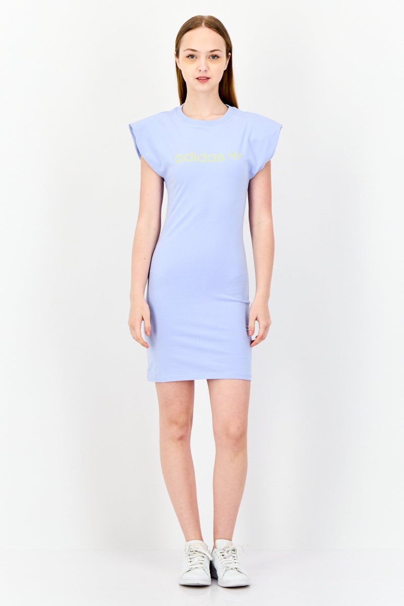 adidas Originals Women Sportswear Fit Short Sleeves Outdoor Dress, Lavender - Image 3