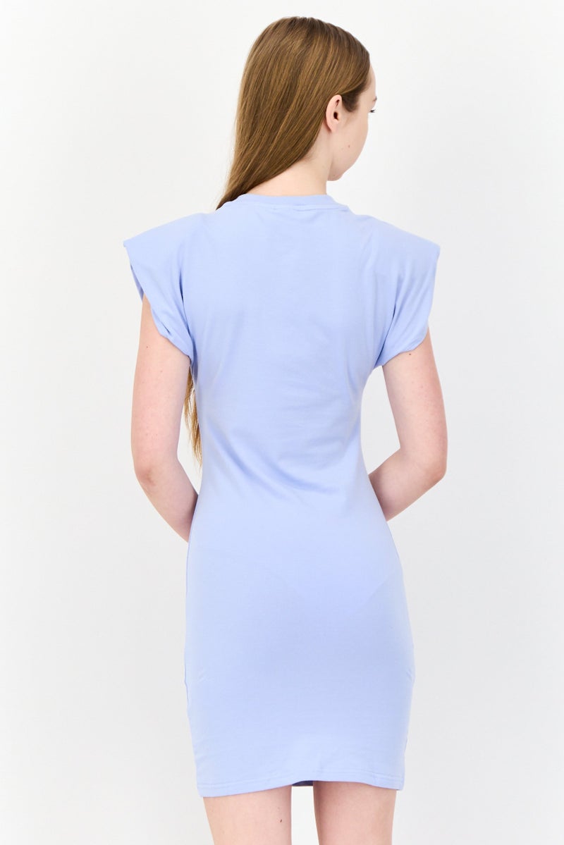 adidas Originals Women Sportswear Fit Short Sleeves Outdoor Dress, Lavender - Image 2