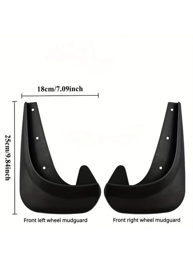 4 قطع سيارات أكريليك سدادات الطين الأمامية الخلفية الحماية طوال الطقس متينة وسهلة التركيب - Image 3