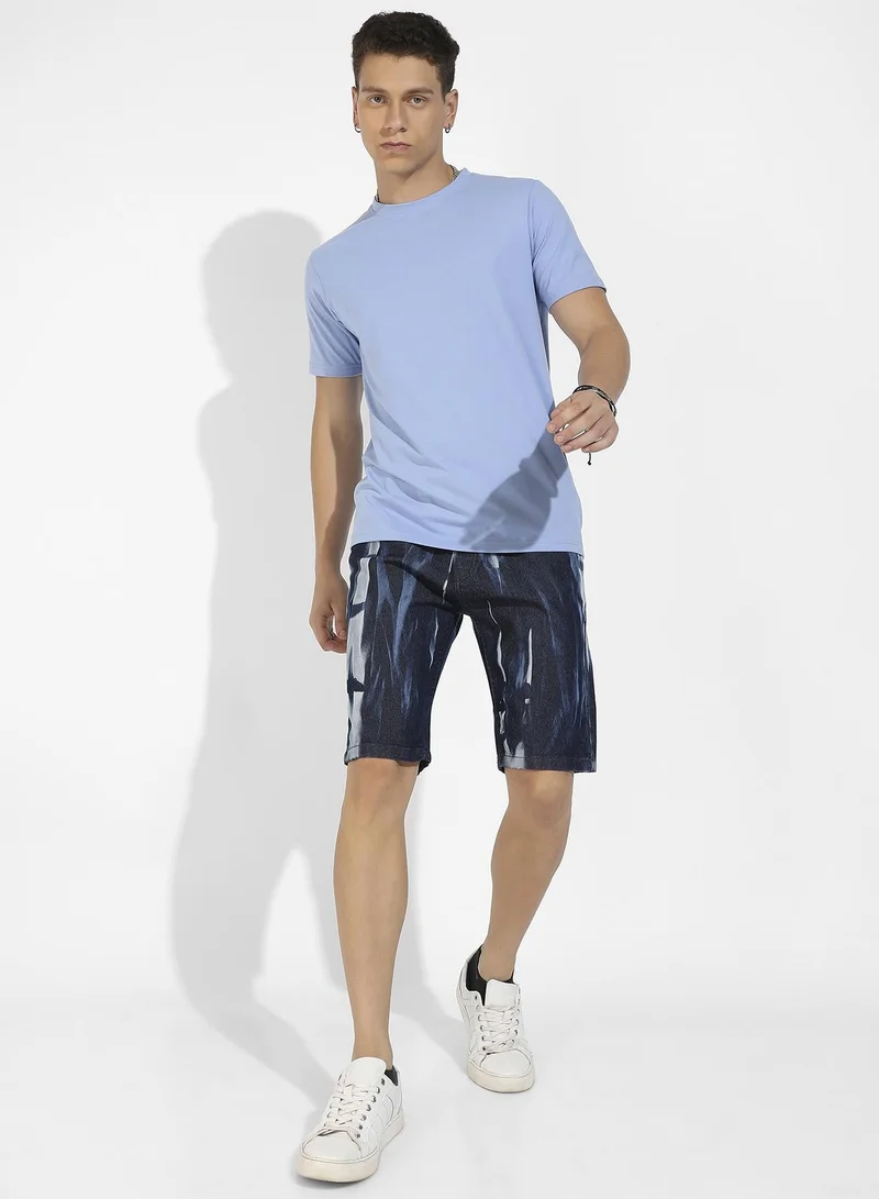 CAHOOT  Men's Pastel Blue Basic Regular Fit T-Shirt for Men | Best Price UAE