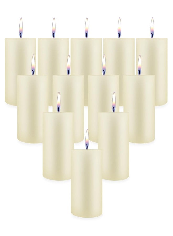 BINYUAN 2"x3" Ivory Pillar Candles, Hand-Poured Candles Set of 12, Emergency Candles, Dripless Pillar Candles for Weddings, Parties, Halloween, Church, Home Décor - Image 1