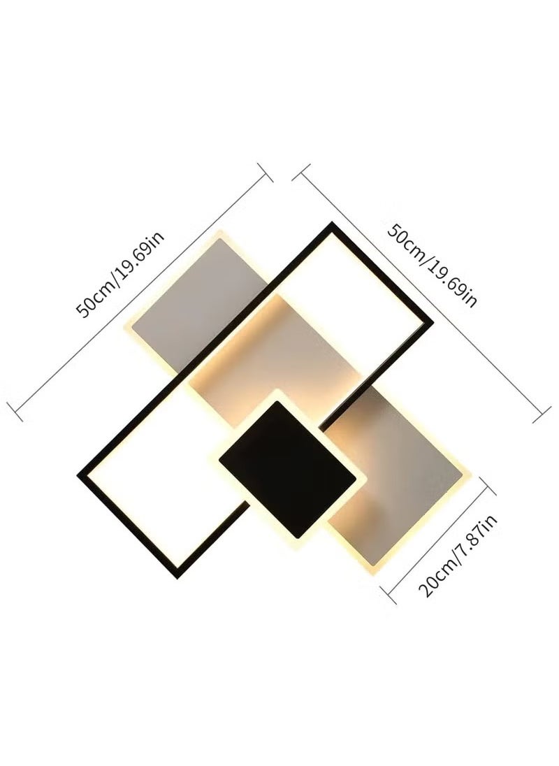 Modern LED Ceiling Light, 2700K-6500K Dimmable LED Ceiling Light with Remote Control