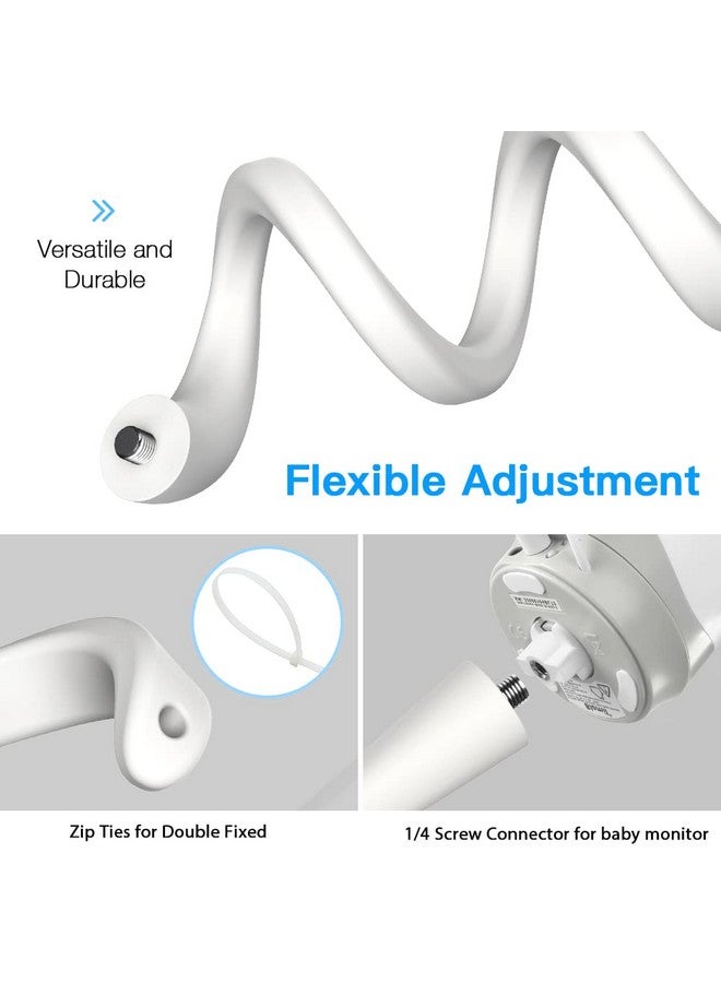 HOLACA Flexible Twist Mount for Hellobaby HB6550/HB65/HB66/HB248, Blemil Baby BL9052-2,JUAN2215 and VTimes302 Baby Monitor Camera Stand Bracket for Crib Without Tools or Wall Damage(Twist Mount) - Image 5