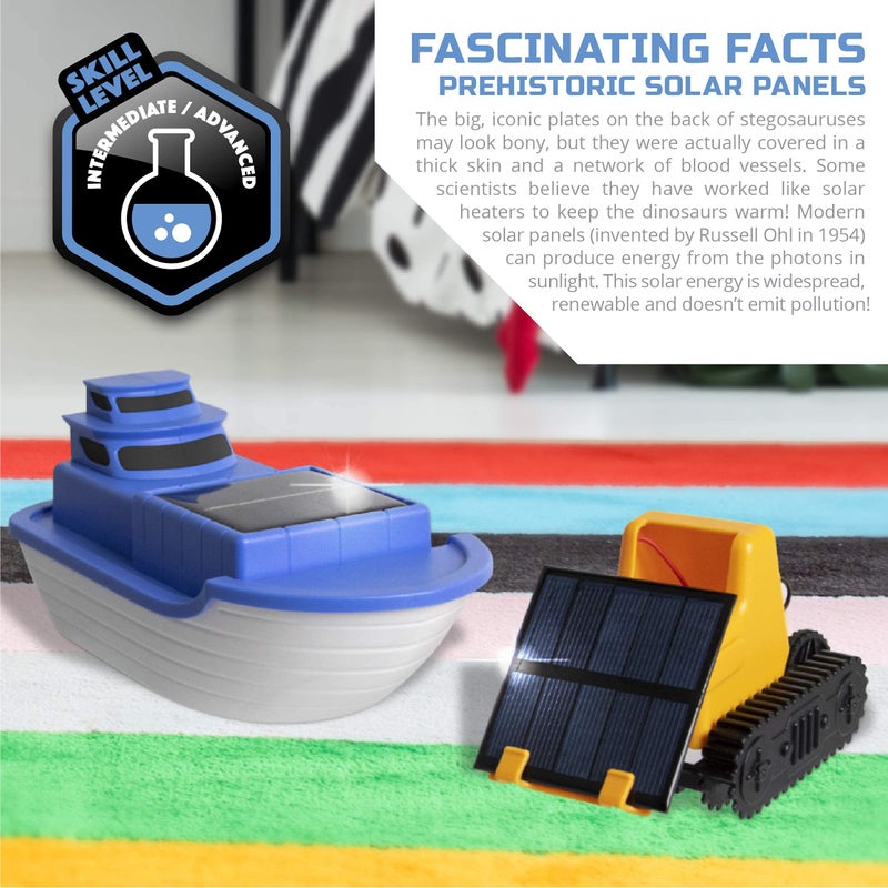 Discovery Kids #MINDBLOWN Solar Land and Sea Vehicles, Kid’s DIY STEM 26-Piece You-Build-It Experiment Set for Children Ages 6+ and Older, 7 Renewable Energy Hands-On Learning Activities - Image 5
